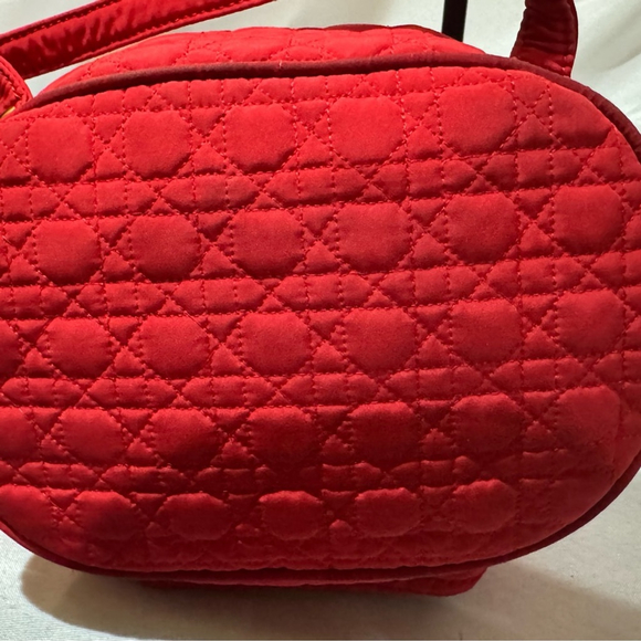 Christian Dior Women's Red Cannage Nylon Mini Drawstring Backpack - Picture 12 of 16